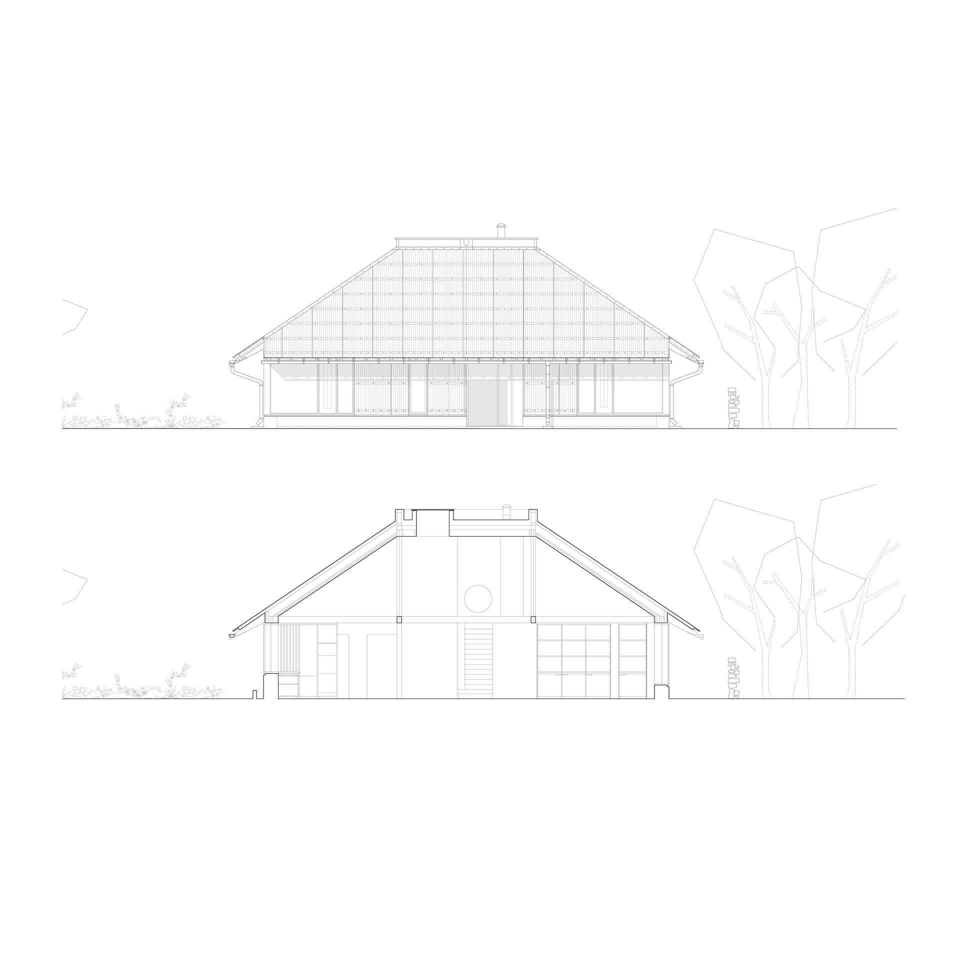 Steve Larkin Architects - Ballyblake-5.-Cross-section-and-elevation